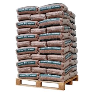Granulés de bois Valboval | Pellet DIN Plus en palette de 65 sacs de 15 kg
